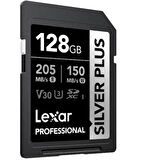128GB LSDSIPL128G-BNNNG SD PROFESSIONAL SILVER PLUS SDXC UHS-I CARDS UP TO 205MB/S READ 150MB/S WRITE C10 V30 U3