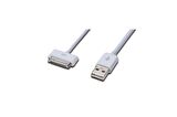 Ednet ED-31002 ednet iPod®, iPhone®, iPad® Uyumlu USB Veri Aktarım ve Şarj Kablosu, Apple 30pin Erkek - USB A Erkek, 1 metre, AWG 30, UL, beyaz renk