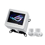  ROG RYUJIN III WB CPU SU BLOĞU TAM RENKLİ 3.5 İNÇ LCD EKRAN GÖMÜLÜ VRM FANI 178 MİKRO SOĞUTMA KANADI VE BAKIR ALAŞIMLI SOĞUK PLAKA SOĞUTMA TEKNOLOJİSİ İLE ASETEK VE ROG BAĞLANTI PARÇALARI BEYAZ