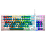 ACER eMachines, EAK100, Yeşil/Beyaz, USB Kablolu, RGB Backlight, RED Switch, Mekanik, Türkçe Q, 100 Tuşlu, Gaming Klavye