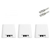 EVEREST FINIX MW3-3P, 3 Pack Mesh, AC1200, WiFi, 867Mbps, Dual Band, 300m2 kapsama Alanı, Router, Geniş Alan İnternet Ağı Sağlayıcısı
