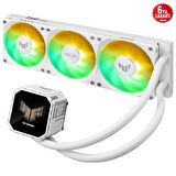 ASUS TUF GAMING LC III 360 ARGB AURA SYNC RGB 120MM*2 ADRESLENEBİLİR RGB FAN CPU SIVI SOĞUTUCUSU 6 YIL GARANTİ BEYAZ