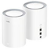 M1800 2-Pack AX1800Mbps 2.4/5GHz AP/RE/WISP Gigabit MU-MIMO Kablosuz 2'li Mesh Wi-Fi 6 Sistemi