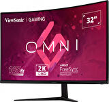 VX3218C-2K GAMING MONITOR 31,5 1ms 165Hz VA 2560x1440 2K 250 HDMI DP 16:9 80M:1 16.7M HOPARLOR 3 KENAR CERCEVESIZ 1500R KAVIS FREESYNC PREMIUM FLICKER FREE MAVI ISIK FILTRESI TILT VESA