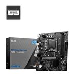 MSI MB PRO H610M-E SOKET 1700 DDR5 5600MHZ(OC) HDMI VGA M.2 USB3.2 1x 1G LAN mATX