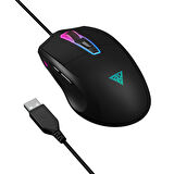 GAMDIAS ZEUS M5, RGB Aydınlatma, USB Kablolu,  7 Tuşlu, Gaming Mouse, 12.800 DPI, Siyah