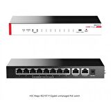 H3C Magic BS210T-P, 10 Port, GigaBit, 8 Port PoE, 57W, +2 Port GigaBit Uplink, Metal Kasa, Yönetilemez, Masaüstü Switch