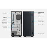 Gray Mini Tower, Intel® Core™ i7-13620H Processor 2.4 GHz (24MB Cache, up to 4.9 GHz, 10 cores, 16 Threads), 16GB DDR5 SO-DIMM, 512G