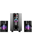  MD-95BT, 20W, 2+1, Masaüstü, FM/BT/SD/USB, RGB Aydınlatma, Siyah Kasa, Speaker