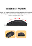  LECOO CM101 SİYAH KABLOLU MOUSE & KLAVYE SET