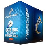 POWERGATE CAT6-BOX-BL, 23AWG 0,57mm, UTP, CAT6 Kablo, 305m, Mavi