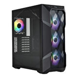 CM MasterBox TD500 V2 Siyah ARGB 4x120mm Fanlı, Tempered Glass Kristal Mesh Ön panelli MidTowerKasa