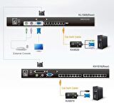 KL1508AMT 8-Port Cat 5 High-Density Dual Rail LCD KVM Switch