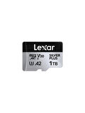 LEXAR 1TB LMSSIPL001T-BNANG MICROSD HIGH-PERFORMANCE SILVER PLUS MICROSDXC UHS-I UP TO 205MB/S READ 150MB/S WRITE C10 A2 V30 U3 WITH ADAPTER