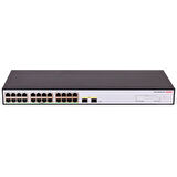 H3C S1600V2-26P-HPWR, 24 Port, GigaBit, PoE 370W, L2, 2 Port GigaBit SFP, Web Yönetilebilir, Masaüstü Switch