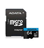 AUSDX64GUICL10A1-RA1 PREMIER 64GB 100MB/s CLASS10 A1 ADAPTÖRLÜ MICROSDHC HAFIZA KARTI