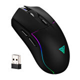 GAMDIAS HADES M3, RGB Aydınlatma, Kablosuz, Bluetooth ve Kablolu Bağlantı, 7 Tuşlu, Şarj Edilebilir, Type-C, Gaming Mouse, 10.000 DPI, Siyah