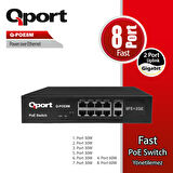 QPORT Q-POE8M 8 PORT 10/100 + 2 PORT 10/100/1000 U