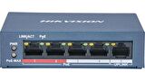 Hikvision DS-3E0105P-E/M(B) 4 Portlu 10/100 Fast Ethernet Switch - 4 Port PoE (35W)