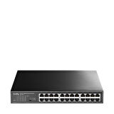 GS1024 24Port 10/100/1000Mbps VLAN&Extend Mode 11" Rock-Mount Çelik Gigabit Ethernet Switch