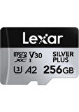 256GB LMSSIPL256G-BNANG MICROSD HIGH-PERFORMANCE SILVER PLUS MICROSDXC UHS-I UP TO 205MB/S READ 150MB/S WRITE C10 A2 V30 U3