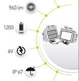 60 W GÜNEŞ ENERJİLİ SOLAR PROJEKTÖR 5 MT KABLOLU