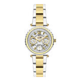 Slazenger SL.09.2286.4.05 Kadın Kol Saati | 32 mm Çelik Kasa, Gümüş & Altın Renk, Takvimli Tasarım