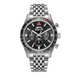 Slazenger SL.09.2417.2.01 Erkek Kol Saati | 43 mm Siyah Kronograf, Çelik Kasa ve Bilezik