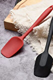 Silicolife Kaşık Spatula, Isıya Dayanıklı Yanmaz Yapışmaz Tek Parça Silikon Kaşık Spatula 27cm Kırmızı