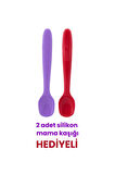 Silicolife Eğimli Mama Kasesi, Vakum Tabanlı Bebek Çocuk Eğimli Mama Tabağı - 2 Mama Kaşığı Hediyeli
