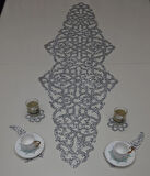 1 ADET RUNNER/125X40CM/IŞILTILI/GÜMÜŞ SİMLİ/SİMLERİ KESİNLİKLE DÖKÜLMEZ