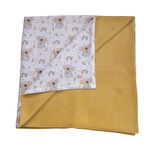 ÇİFT KATLI PAMUKLU BEBEK PİKESİ MÜSLİN BEBEK BATTANİYESİ ÇOK AMAÇLI MÜSLİN ÖRTÜ 100X100 CM