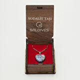 Saldives Sodalit Doğaltaş Kolye