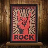 ROCK AND ROLL TUNE UP TURN LOUD RETRO POSTER AF025