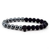 MAT ONİKS HEMATİT DOĞAL TAŞ BİLEKLİK B1804