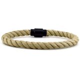KREM RENGİ KALIN HALATLI ERKEK BİLEKLİK BT017