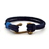BRONZ KANCALI LACİVERT ERKEK BİLEKLİK BT328