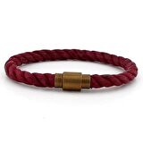 BORDO HALAT BRONZ METAL MANYETİK KLİPSLİ ERKEK BİLEKLİK BT387