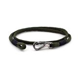 METAL KANCALI HAKİ YEŞİL SARMA PARACORD ERKEK BİLEKLİK BT415