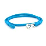 METAL KANCA İKİ SIRALI MAVİ PARACORD ERKEK BİLEKLİK BT416