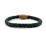 HAKİ YEŞİL HALAT BRONZ METAL MIKNATISLI ERKEK BİLEKLİK BT423