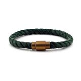 HAKİ YEŞİL HALAT BRONZ METAL MIKNATISLI ERKEK BİLEKLİK BT423