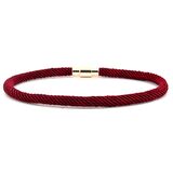 İNCE BORDO ÖRGÜ İP SARI MANYETİK KLİPS ERKEK BİLEKLİK BT458
