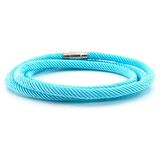 ÜÇ SIRA SARMA METAL MIKNATIS AÇIK MAVİ RENK ERKEK BİLEKLİK BT464