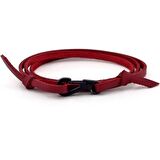 METAL KANCALI ÜÇ SIRA BORDO DERİ ERKEK BİLEKLİK BT486