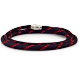 SİYAH KIRMIZI DESEN PARACORD ÜÇ SIRA ERKEK BİLEKLİK BT533