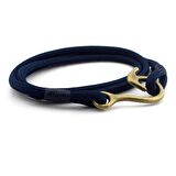 BRONZ OLTA KANCA LACİVERT PARACORD SARMA ERKEK BİLEKLİK BT571