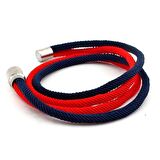 KIRMIZI LACİVERT SARMA MIKNATISLI KLİPS ERKEK BİLEKLİK BT628