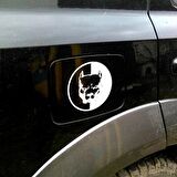 PİTBULL LOGO OTOMOBİL STİCKER BEYAZ RENK ETİKET 13.5 cm CS053