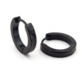 PASLANMAZ SİYAH ÇELİK 16MM ÇAP ERKEK HALKA KÜPE E713